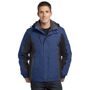 Port Authority Colorblock 3in1 Jacket. J321 - Admiral Blue/ Black/ Magnet Grey